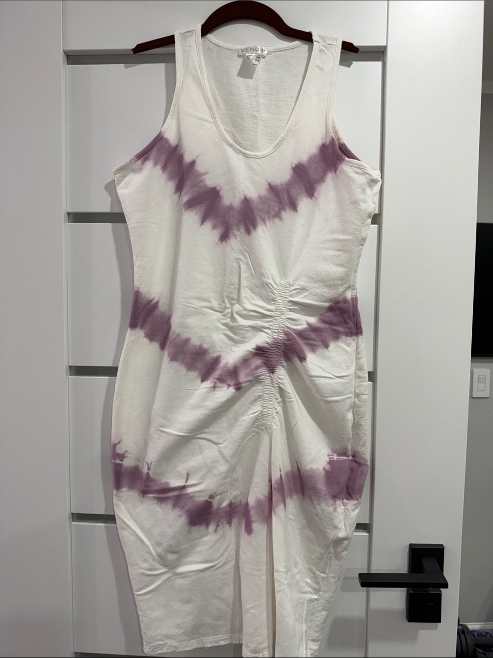 VENUS Lavender Tie-Dye Tank Midi Dress